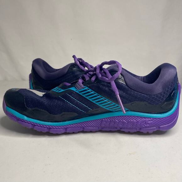 Women's Brooks Pure Grit 5 Trail Running Shoes Purple Black Size 8.5 Hiking - Picture 12 of 16